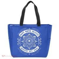 Happy Winter Solstice Brighter Snowflake Days Ahead Tote Bag thumb 0