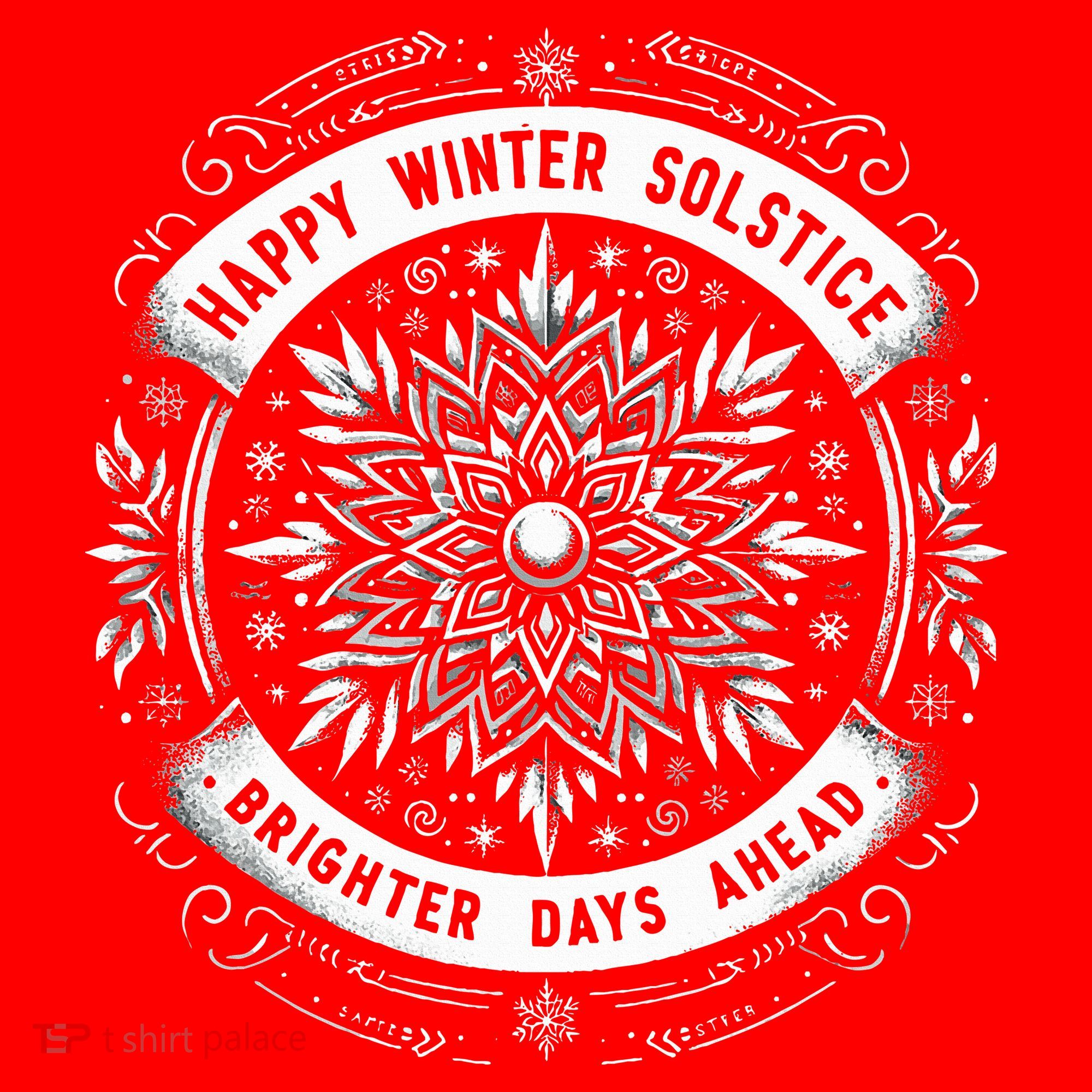 Happy Winter Solstice Brighter Snowflake Days Ahead Santa Hat