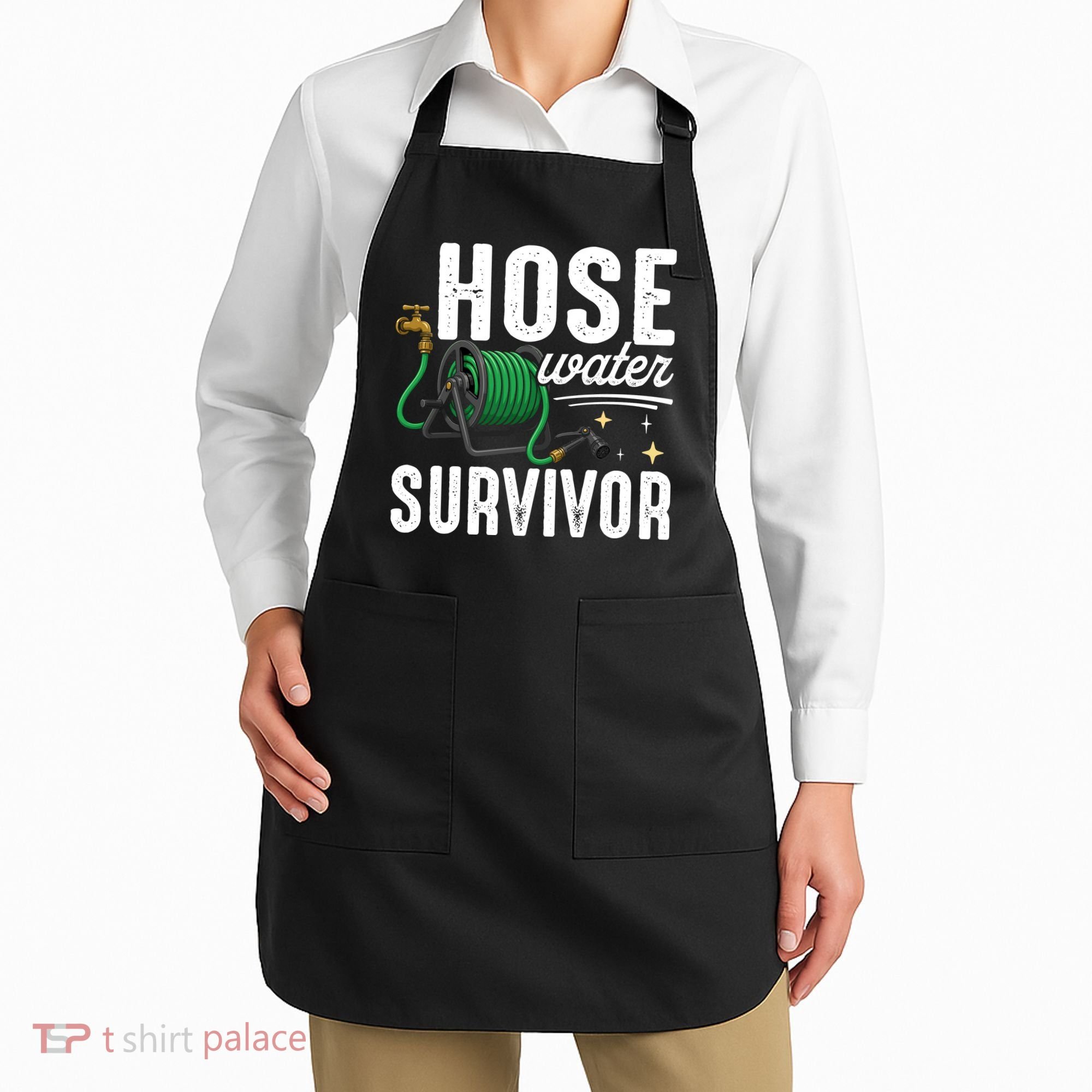 Hose Water Survicor Gardening Funny Apron