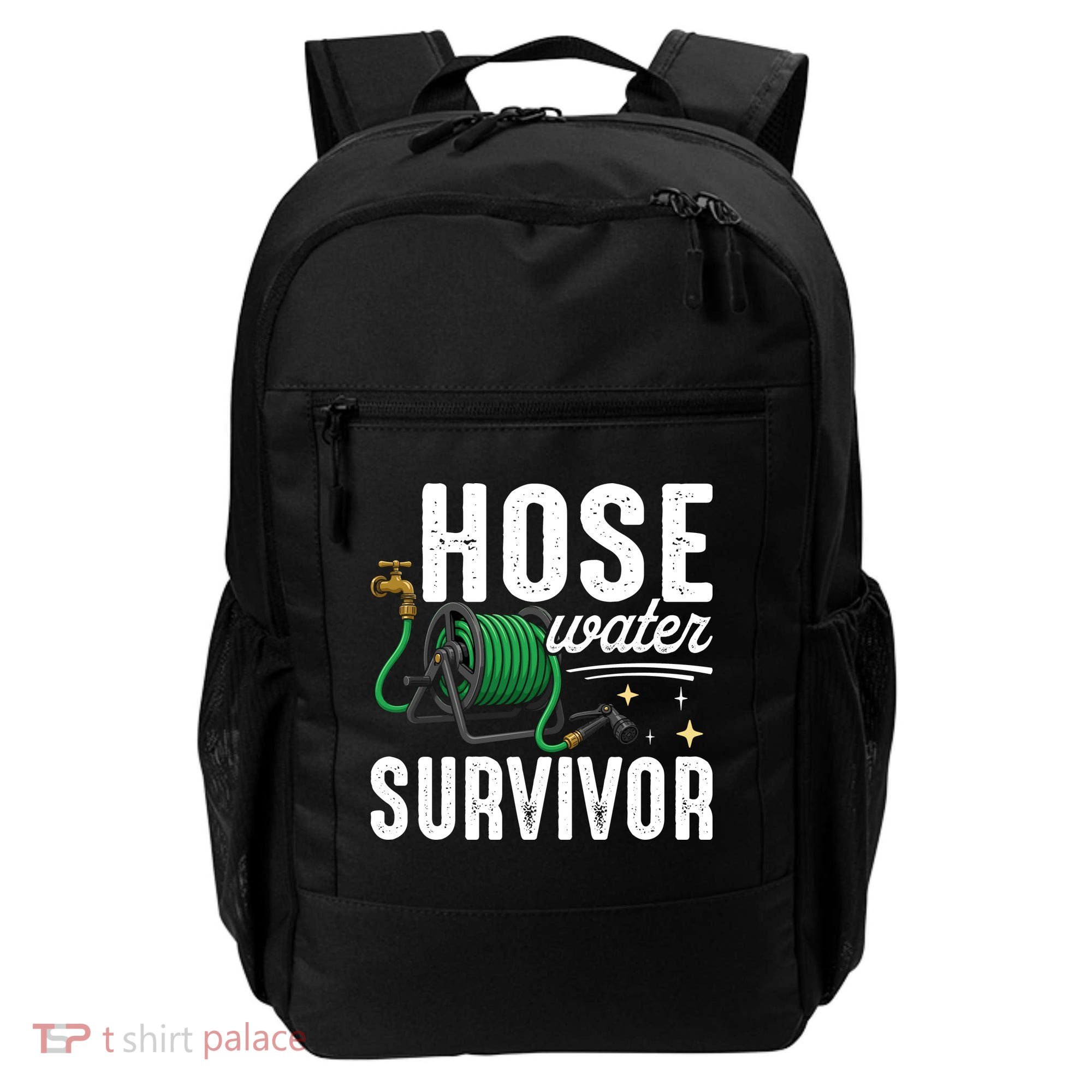 Hose Water Survicor Gardening Funny Backpack