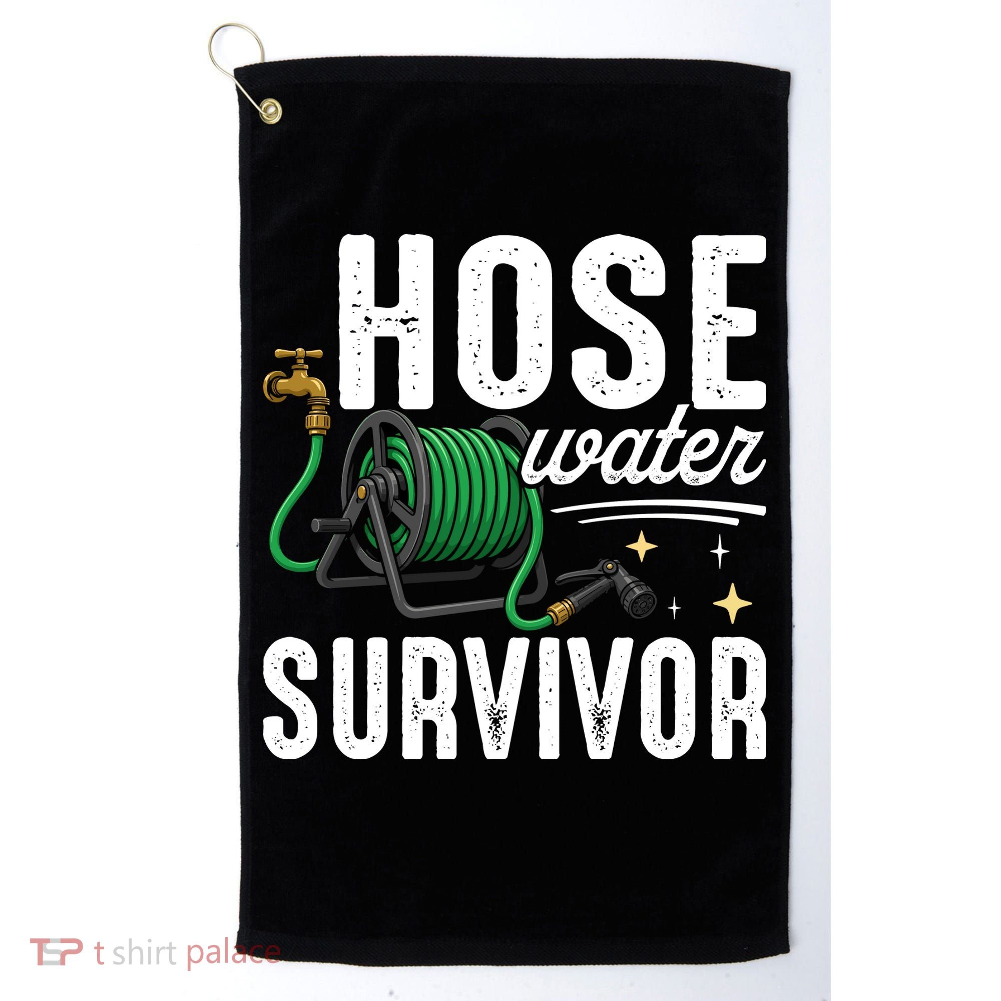 Hose Water Survicor Gardening Funny Golf Towel