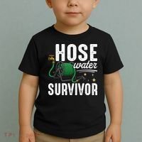 Hose Water Survicor Gardening Funny Toddler T-Shirt thumb 2