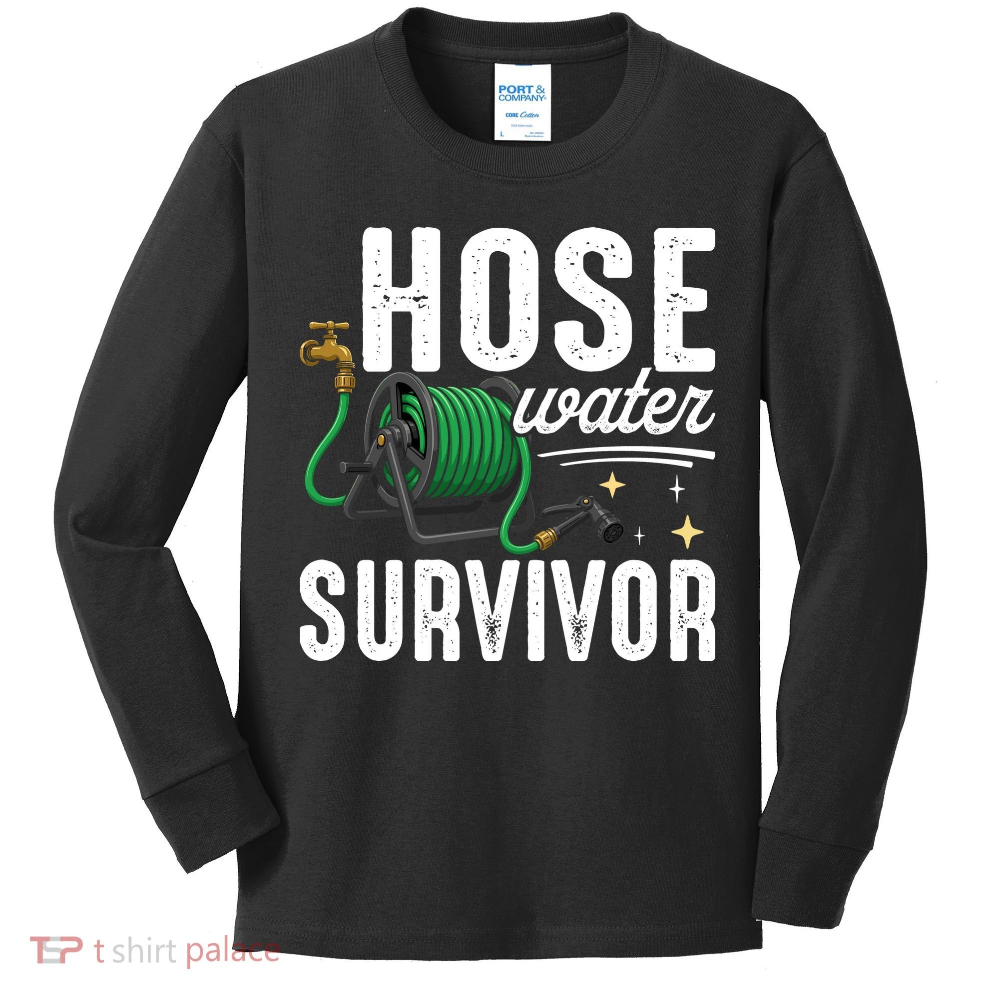 Hose Water Survicor Gardening Funny Kids Long Sleeve Shirt