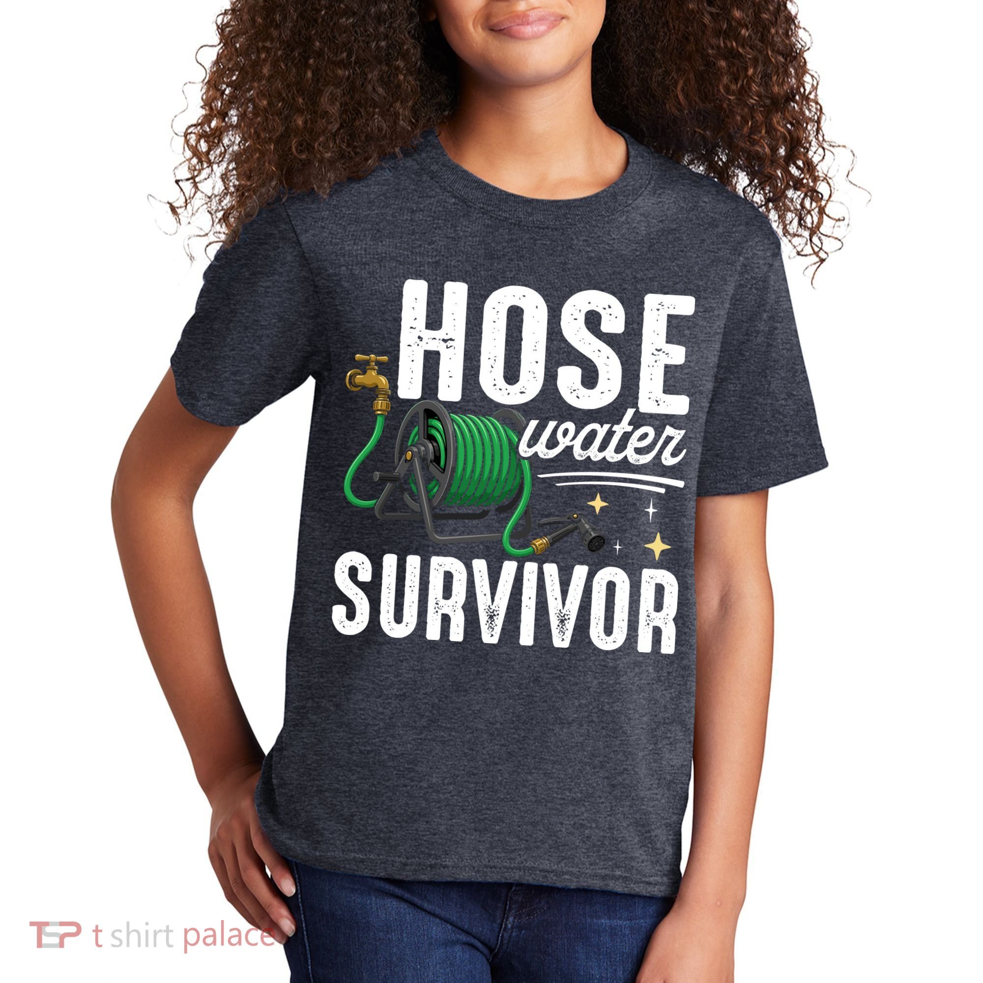 Hose Water Survicor Gardening Funny Kids T-Shirt