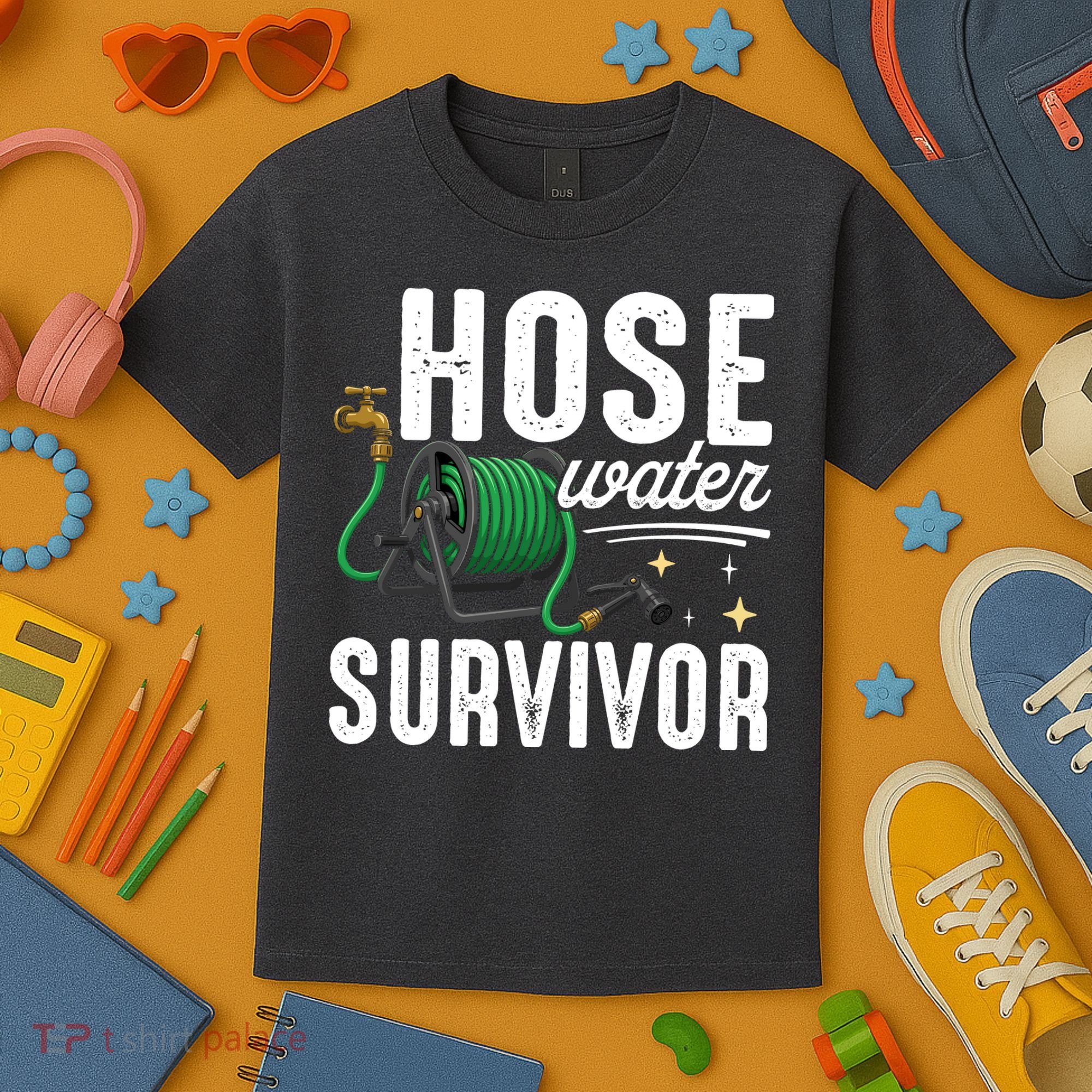 Hose Water Survicor Gardening Funny Kids T-Shirt