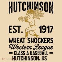 Hutchinson Wheat Shockers Kansas Vintage Baseball Team T-Shirt thumb 2