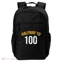 Half Way To 100, Funny 50th Birthday Joke Backpack thumb 0