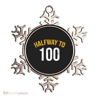 Half Way To 100, Funny 50th Birthday Joke Ornament