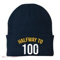 Half Way To 100, Funny 50th Birthday Joke Beanie thumb 0