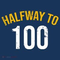 Half Way To 100, Funny 50th Birthday Joke Women's Hoodie thumb 2