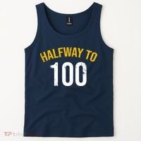 Half Way To 100, Funny 50th Birthday Joke Tank Top thumb 2