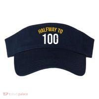 Half Way To 100, Funny 50th Birthday Joke Visor thumb 0