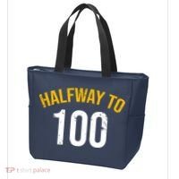 Half Way To 100, Funny 50th Birthday Joke Tote Bag thumb 3