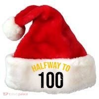 Half Way To 100, Funny 50th Birthday Joke Santa Hat thumb 0