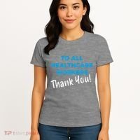 Healthcare Workers Thank You! Nurses & Doctors Support Women's T-Shirt thumb 4
