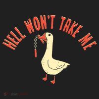 Hell Wont Take Me Funny Duck Women's Sweatshirt thumb 2