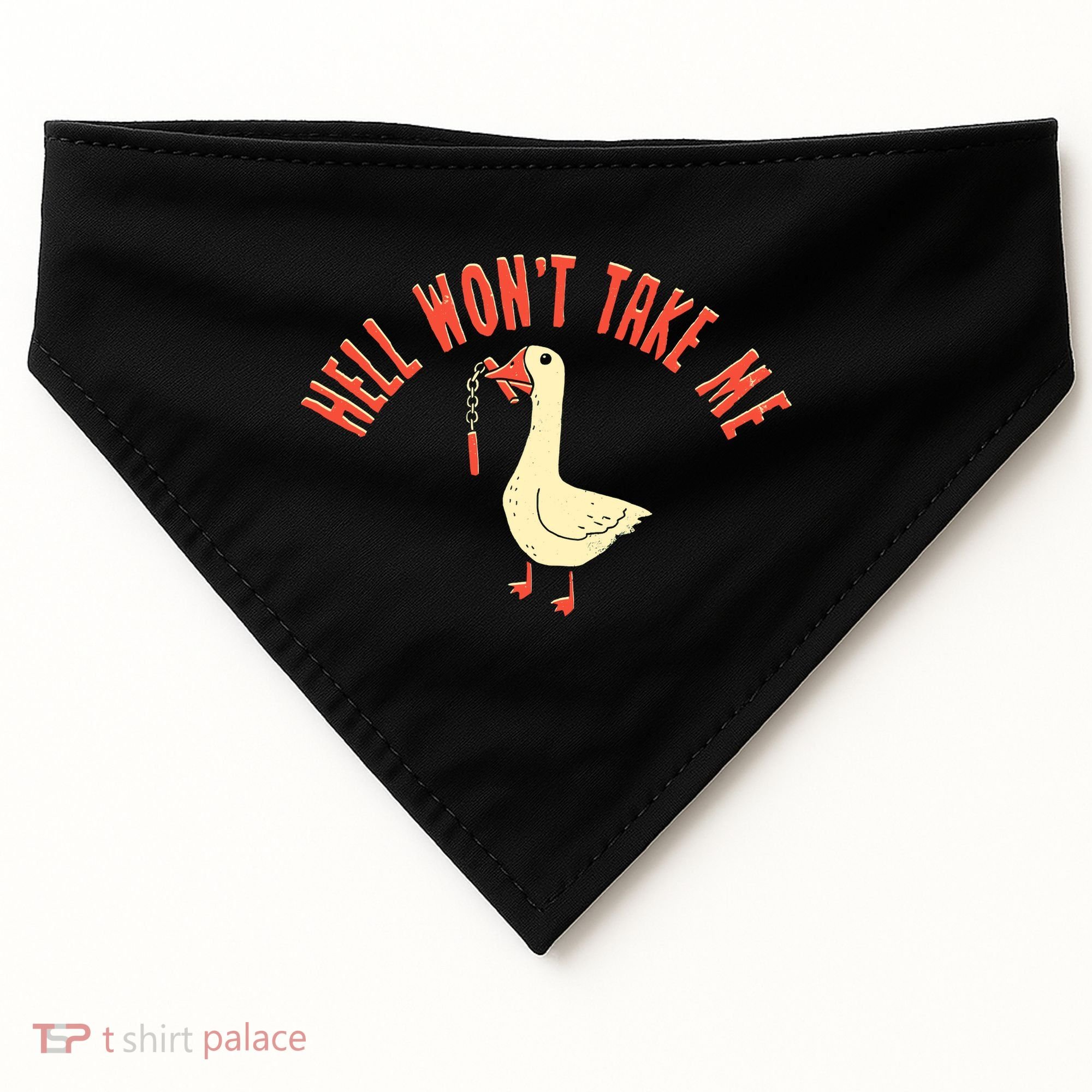 Hell Wont Take Me Funny Duck USA-Made Doggie Bandana