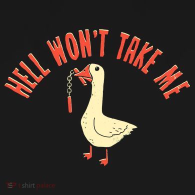 Hell Wont Take Me Funny Duck Sustainable Bucket Hat