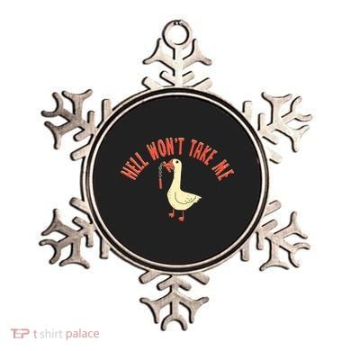 Hell Wont Take Me Funny Duck Ornament