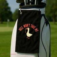 Hell Wont Take Me Funny Duck Golf Towel thumb 2