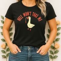 Hell Wont Take Me Funny Duck Women's T-Shirt thumb 2