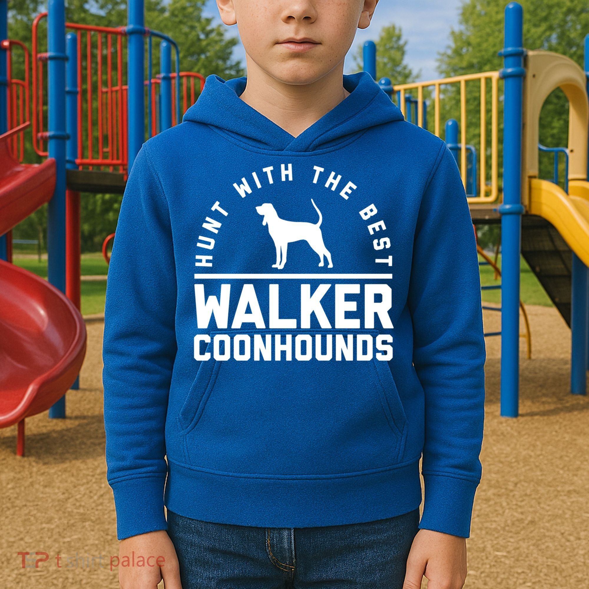 Hunt With The Best ~ Walker Coonhound Gift Kids Hoodie
