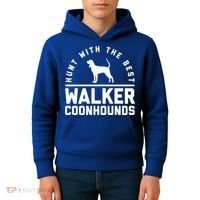 Hunt With The Best ~ Walker Coonhound Gift Kids Hoodie thumb 4