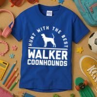 Hunt With The Best ~ Walker Coonhound Gift Kids T-Shirt thumb 3