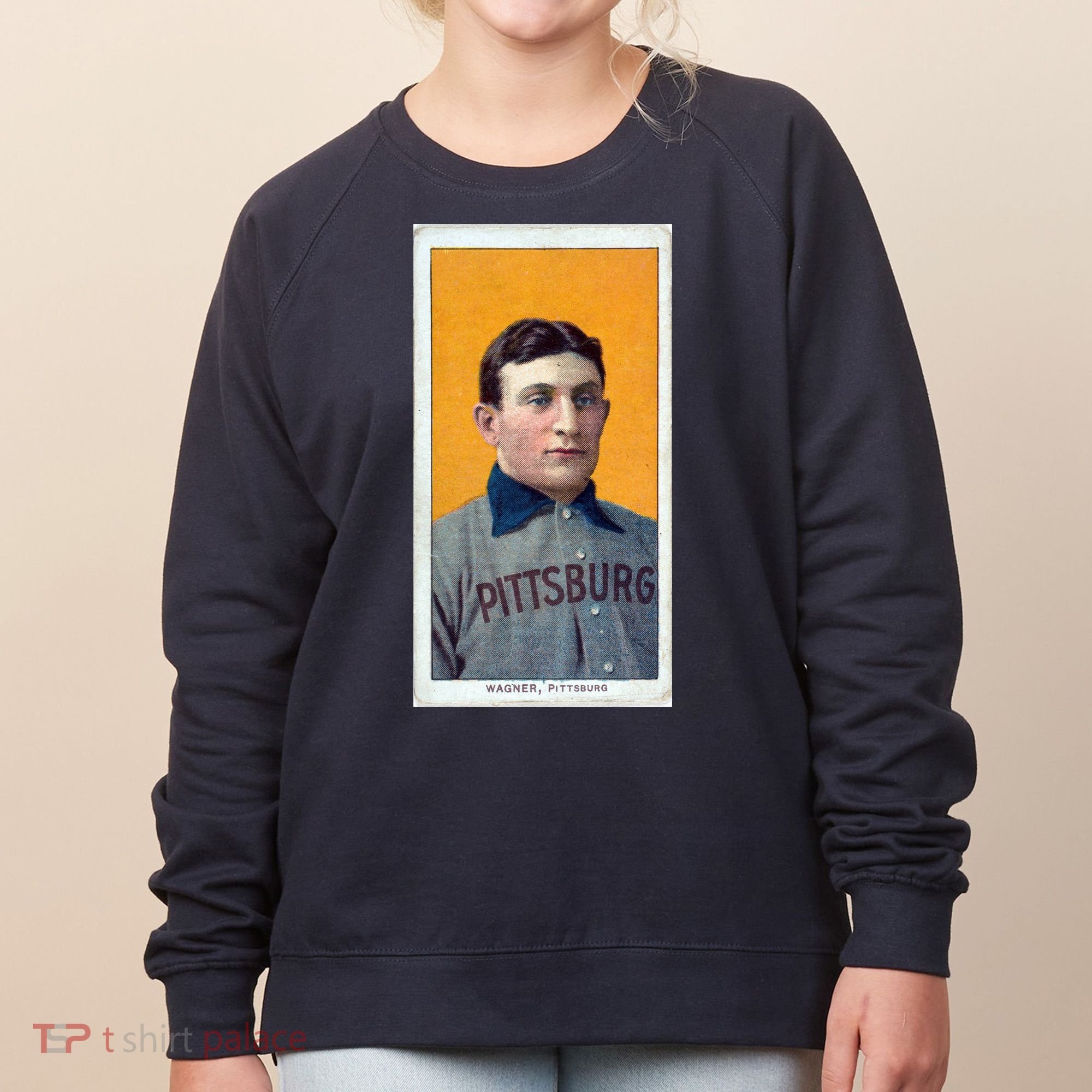 Honus Wagner T206 Baseball Card Women's Sweatshirt