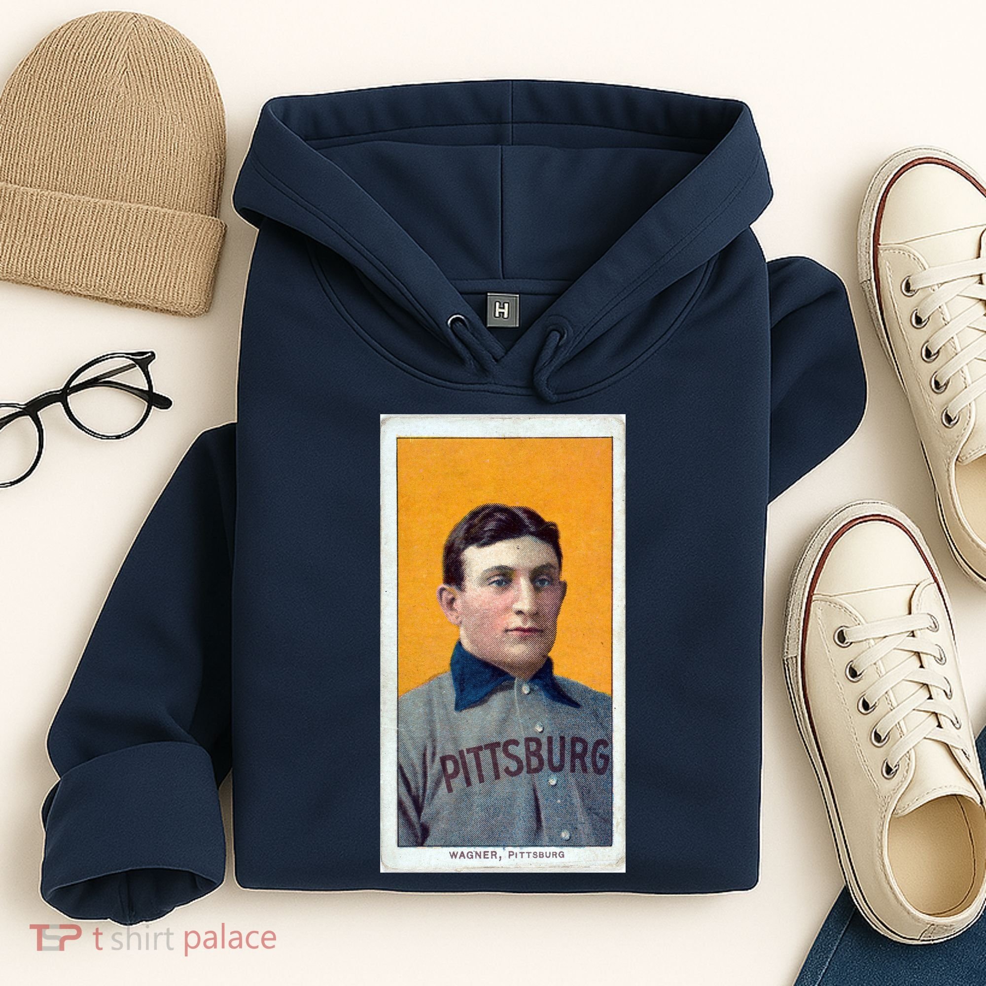 Honus Wagner T206 Baseball Card Hoodie