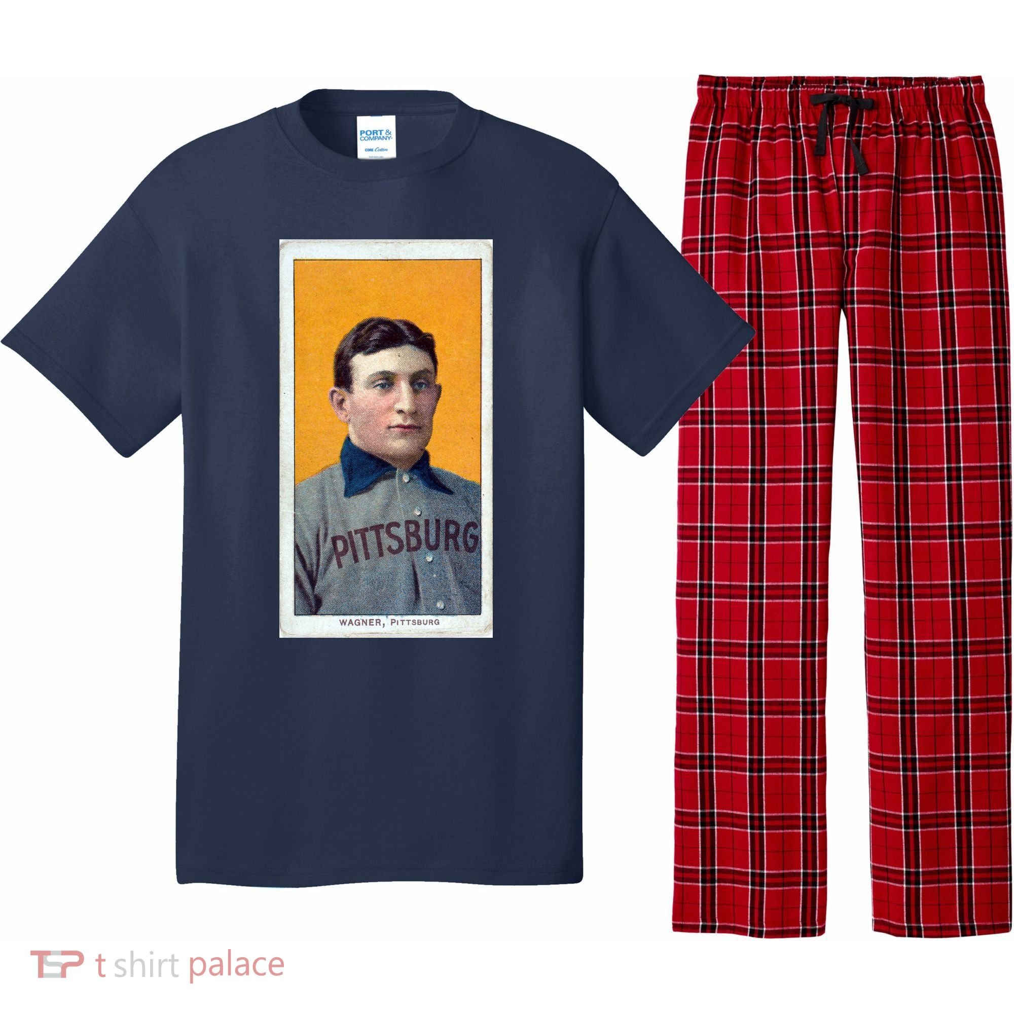 Honus Wagner T206 Baseball Card Pajama Set