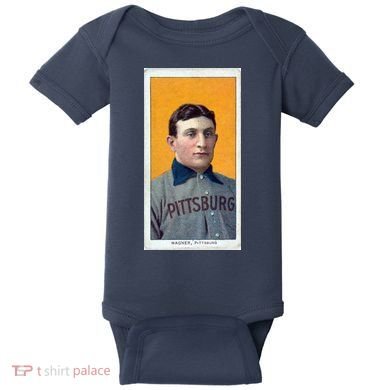 Honus Wagner T206 Baseball Card Baby Bodysuit
