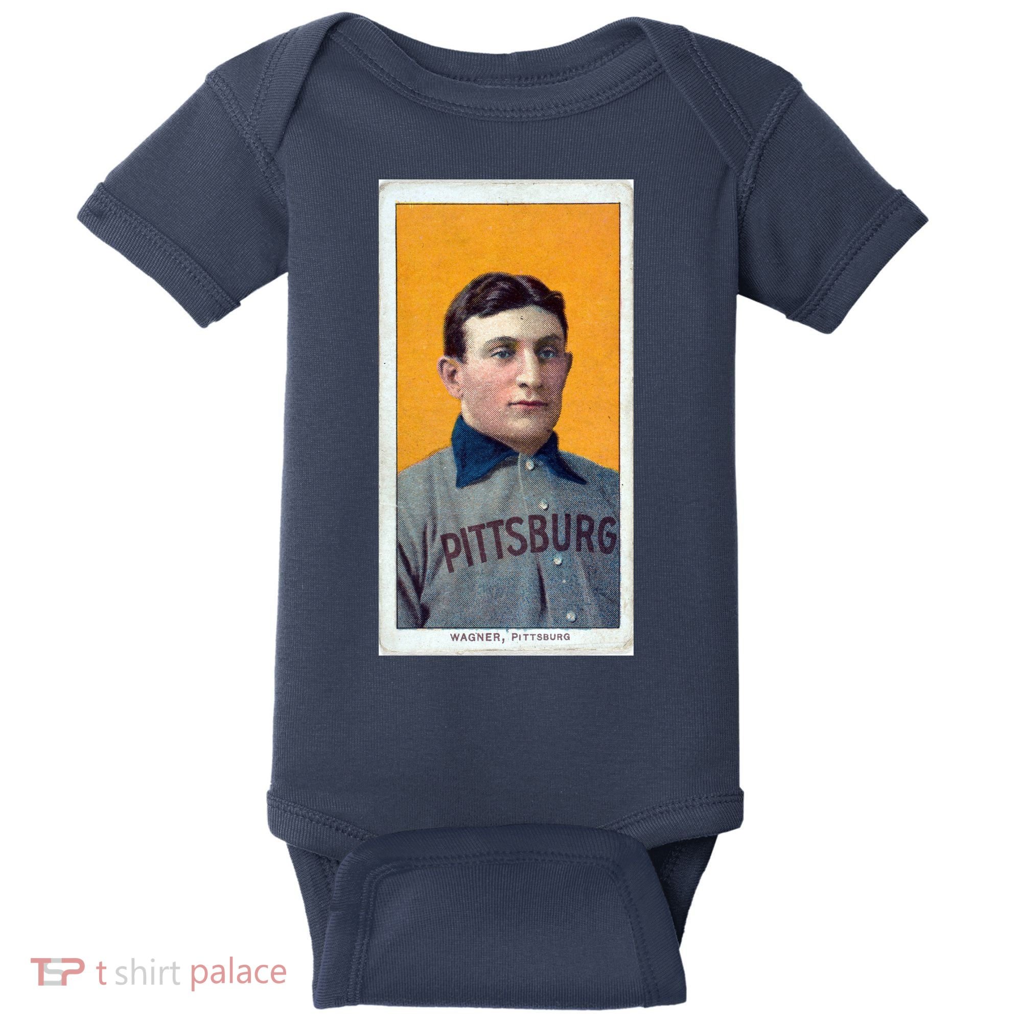 Honus Wagner T206 Baseball Card Baby Bodysuit