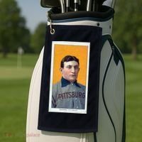 Honus Wagner T206 Baseball Card Golf Towel thumb 2