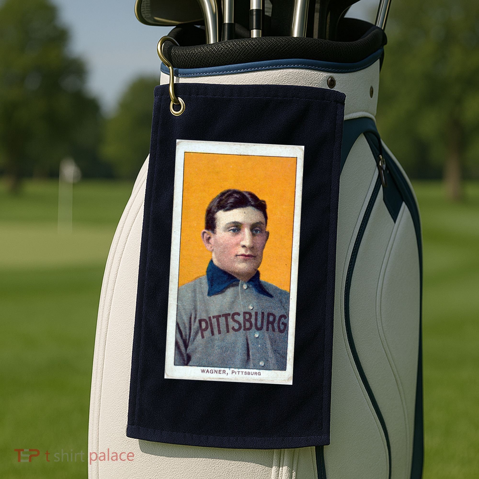 Honus Wagner T206 Baseball Card Golf Towel