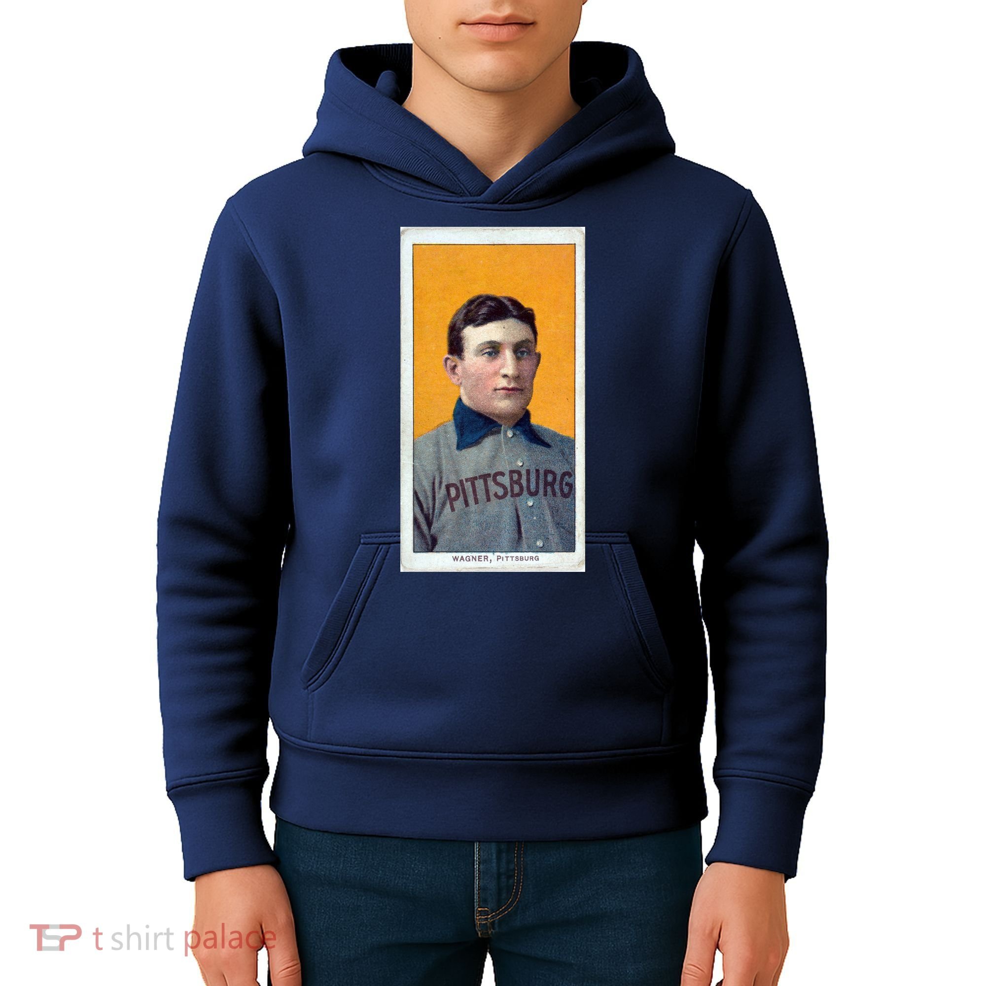 Honus Wagner T206 Baseball Card Kids Hoodie