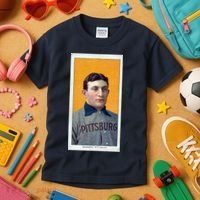 Honus Wagner T206 Baseball Card Kids T-Shirt thumb 3