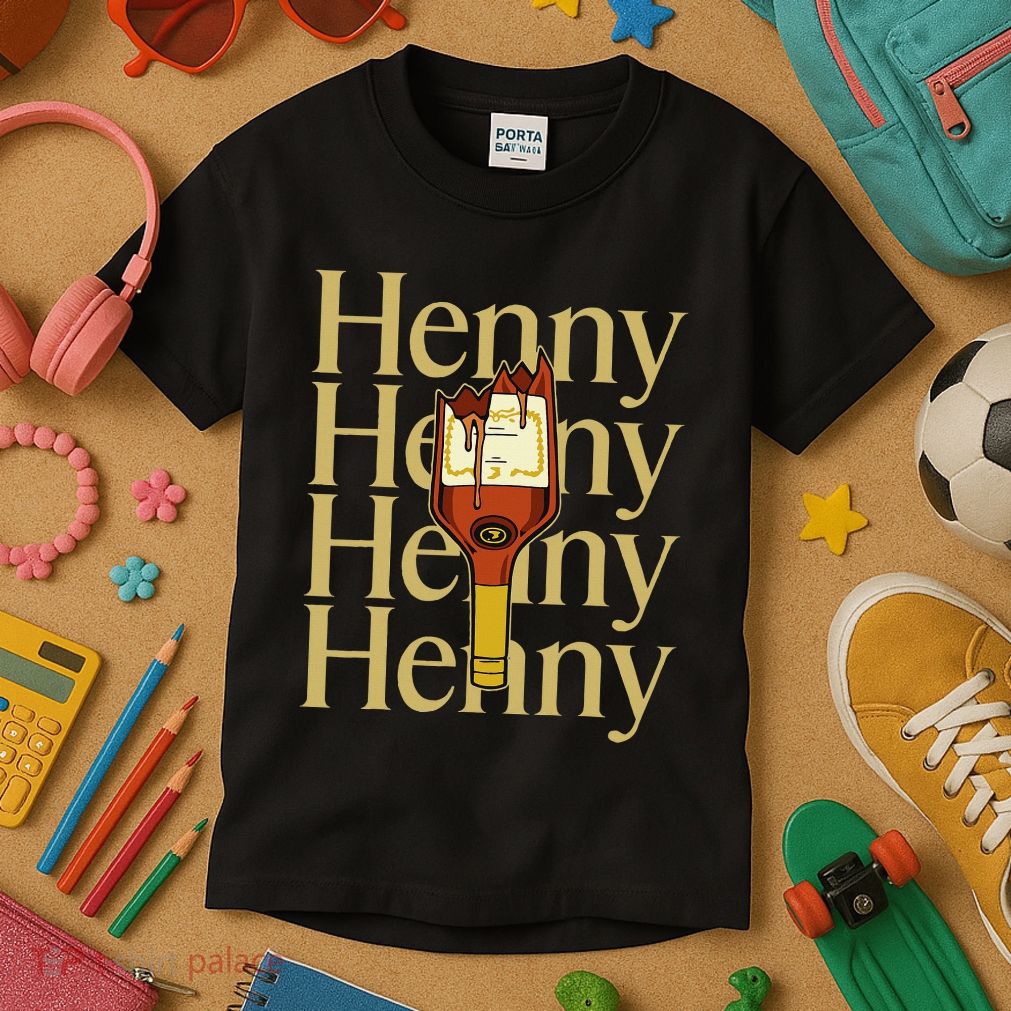 Henny  When The HennyS In The System. Henny Parody Kids T-Shirt