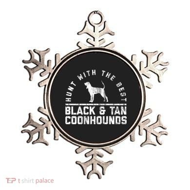 Hunt With The Best ~ Black And Tan Coonhound Gift Distressed Great Gift Ornament