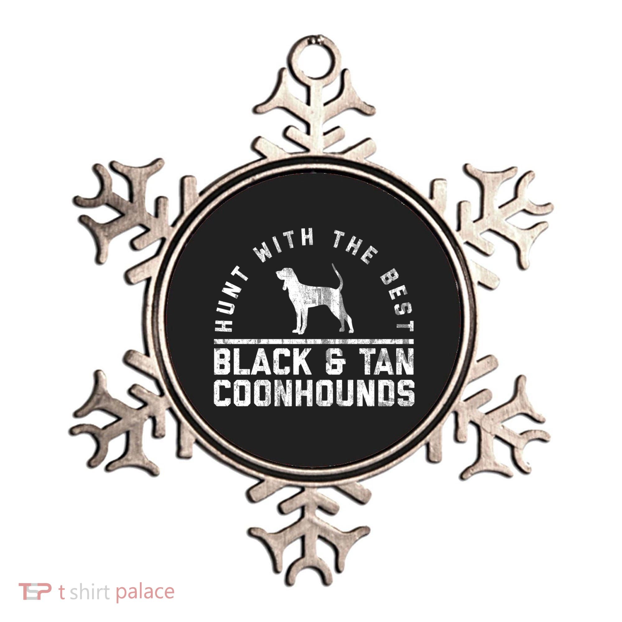 Hunt With The Best ~ Black And Tan Coonhound Gift Distressed Great Gift Ornament