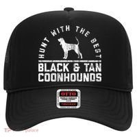 Hunt With The Best ~ Black And Tan Coonhound Gift Distressed Great Gift Hat thumb 0