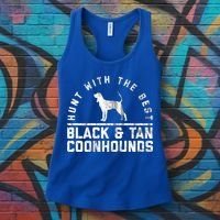 Hunt With The Best ~ Black And Tan Coonhound Gift Distressed Great Gift Women's Tank Top thumb 3