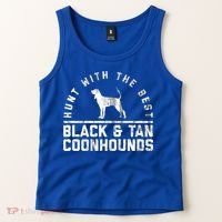 Hunt With The Best ~ Black And Tan Coonhound Gift Distressed Great Gift Tank Top thumb 2