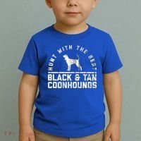 Hunt With The Best ~ Black And Tan Coonhound Gift Distressed Great Gift Toddler T-Shirt thumb 2