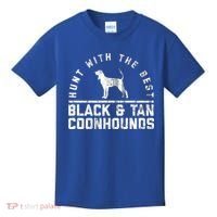 Hunt With The Best ~ Black And Tan Coonhound Gift Distressed Great Gift Kids T-Shirt thumb 0