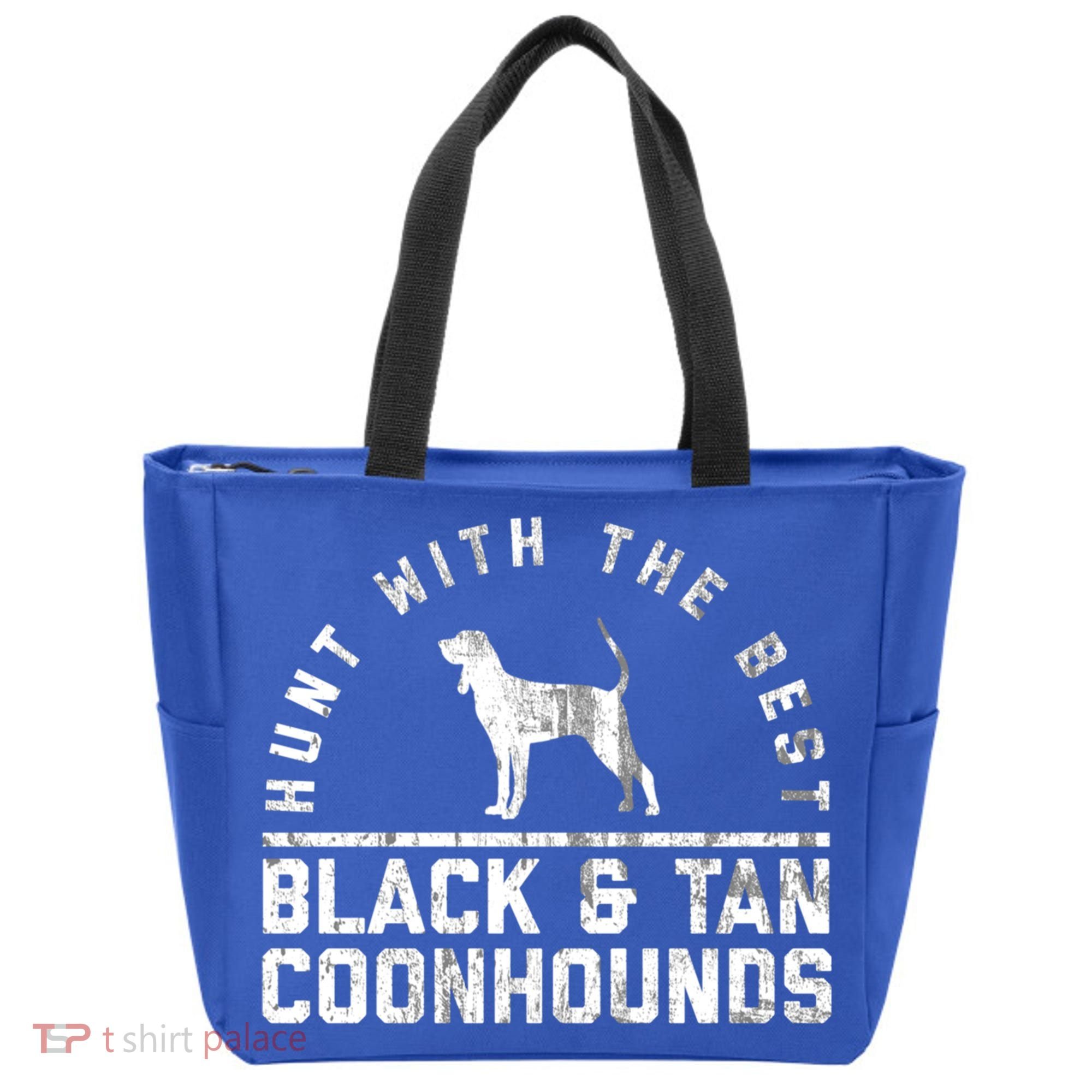 Hunt With The Best ~ Black And Tan Coonhound Gift Distressed Great Gift Tote Bag