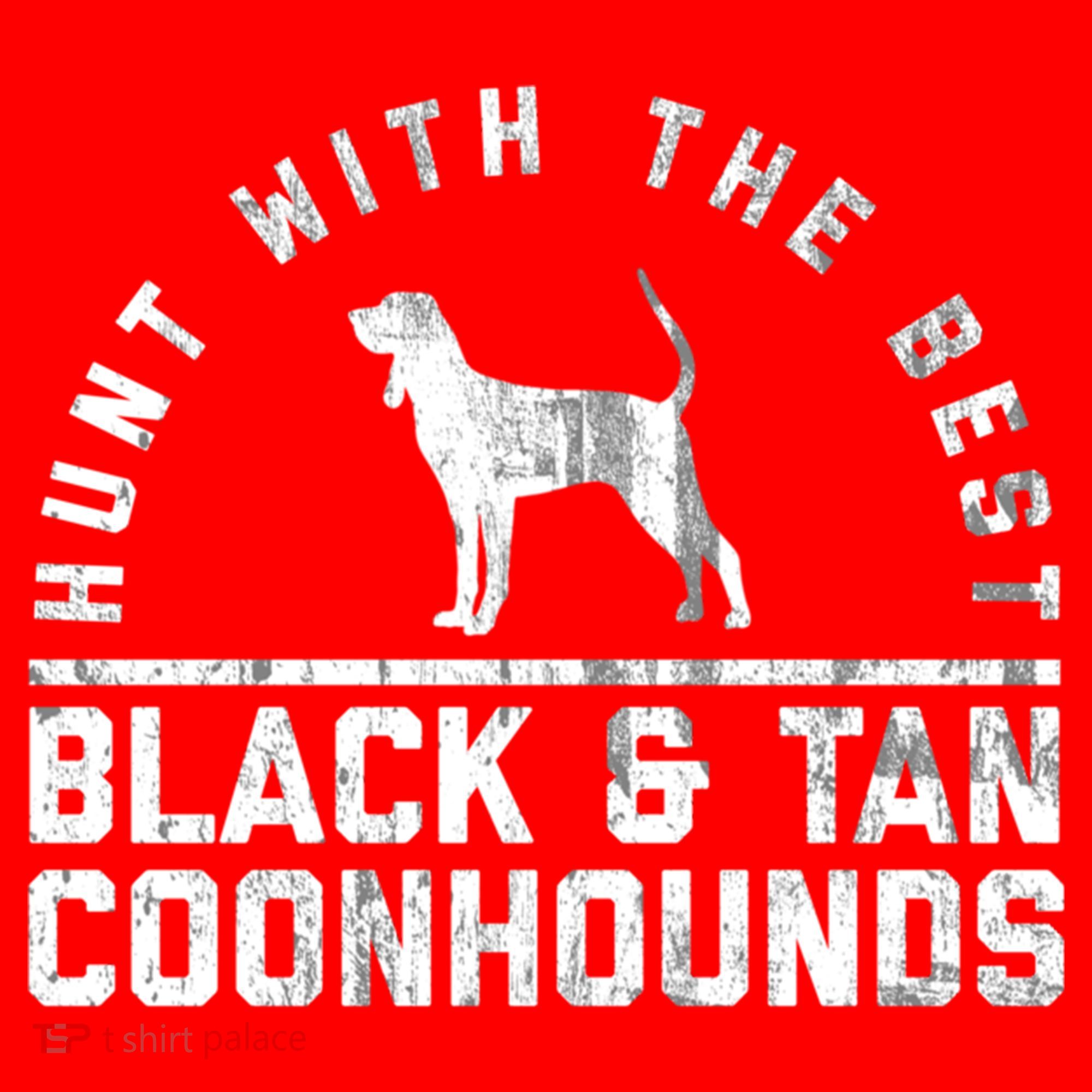 Hunt With The Best ~ Black And Tan Coonhound Gift Distressed Great Gift Santa Hat