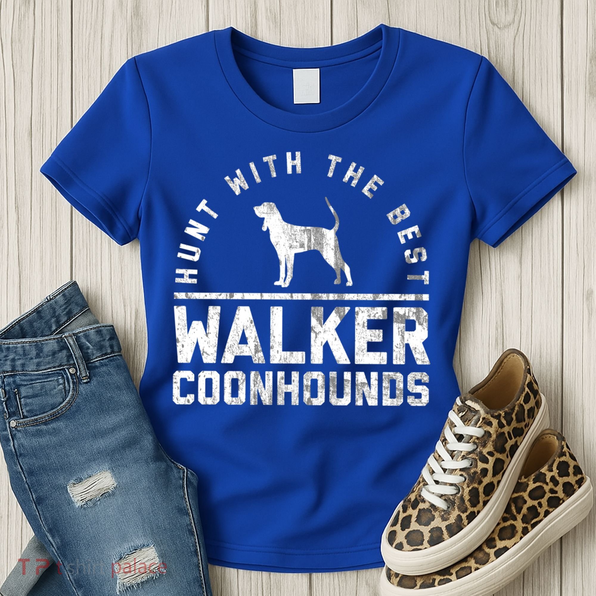 Hunt With The Best ~ Walker Coonhound Gift Women's T-Shirt