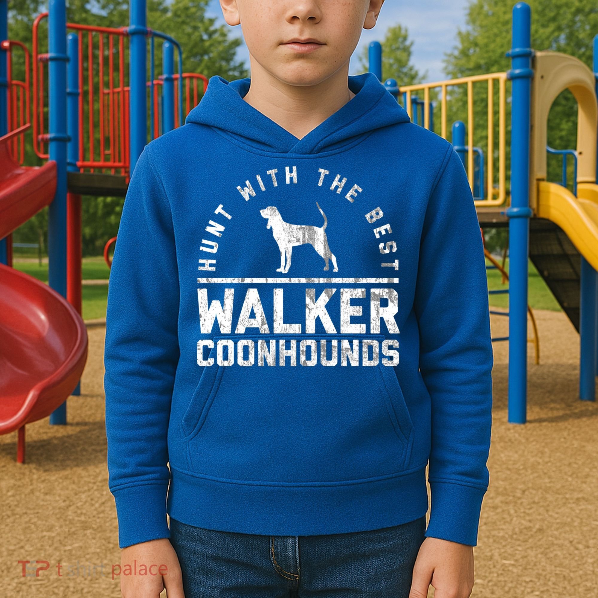 Hunt With The Best ~ Walker Coonhound Gift Kids Hoodie