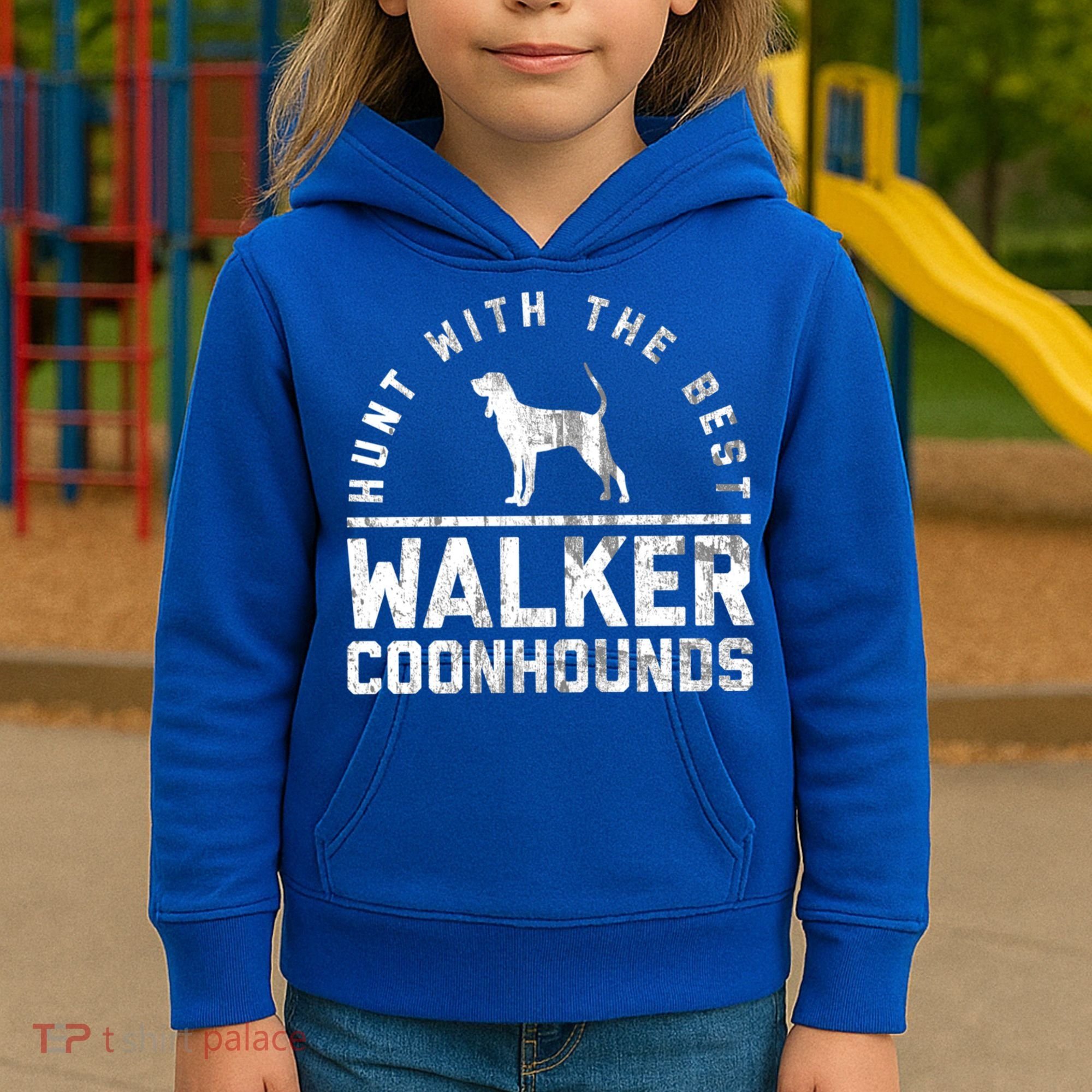 Hunt With The Best ~ Walker Coonhound Gift Kids Hoodie